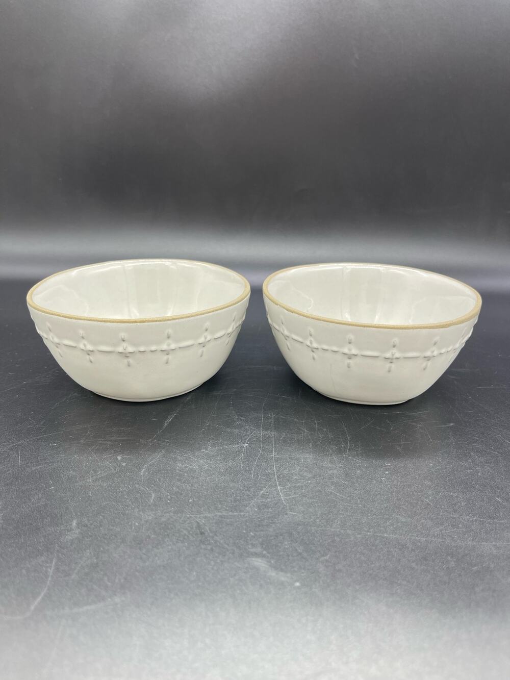 Magnolia Hearth & Hand Set of 2 Small Stoneware Serving Bowls 4.5"